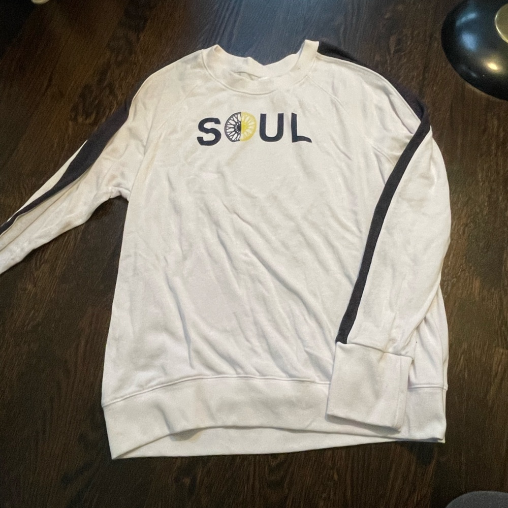 Soulcycle X Sundry white sweatshirt